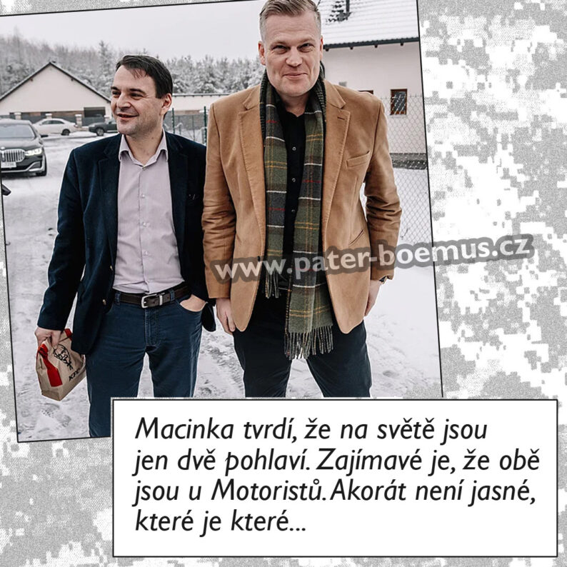 Jen dvě pohlaví, které je které, Pater Boemus, Turek a Macinka, Institut Václava Klause